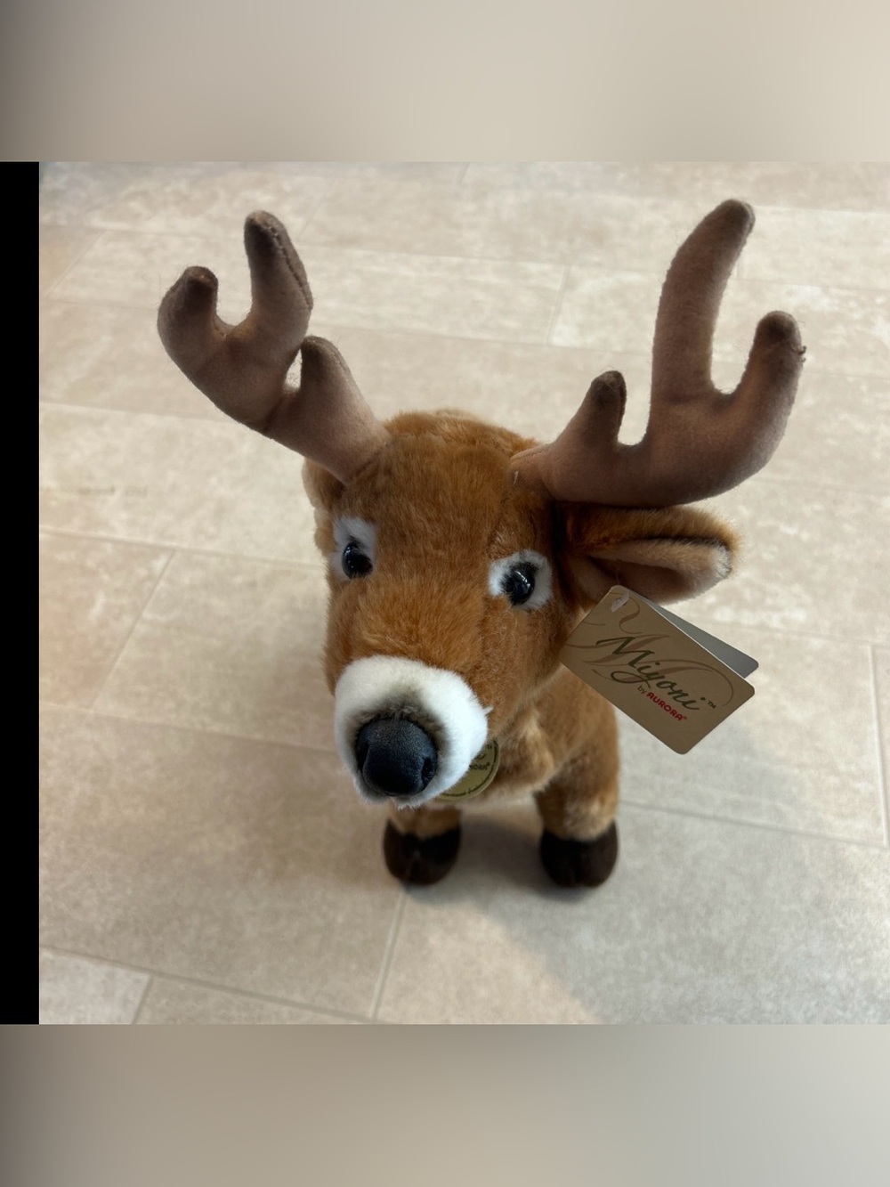 Aurora - Miyoni - 15" White Tailed Deer Realistic Stuffed Animal Antlers